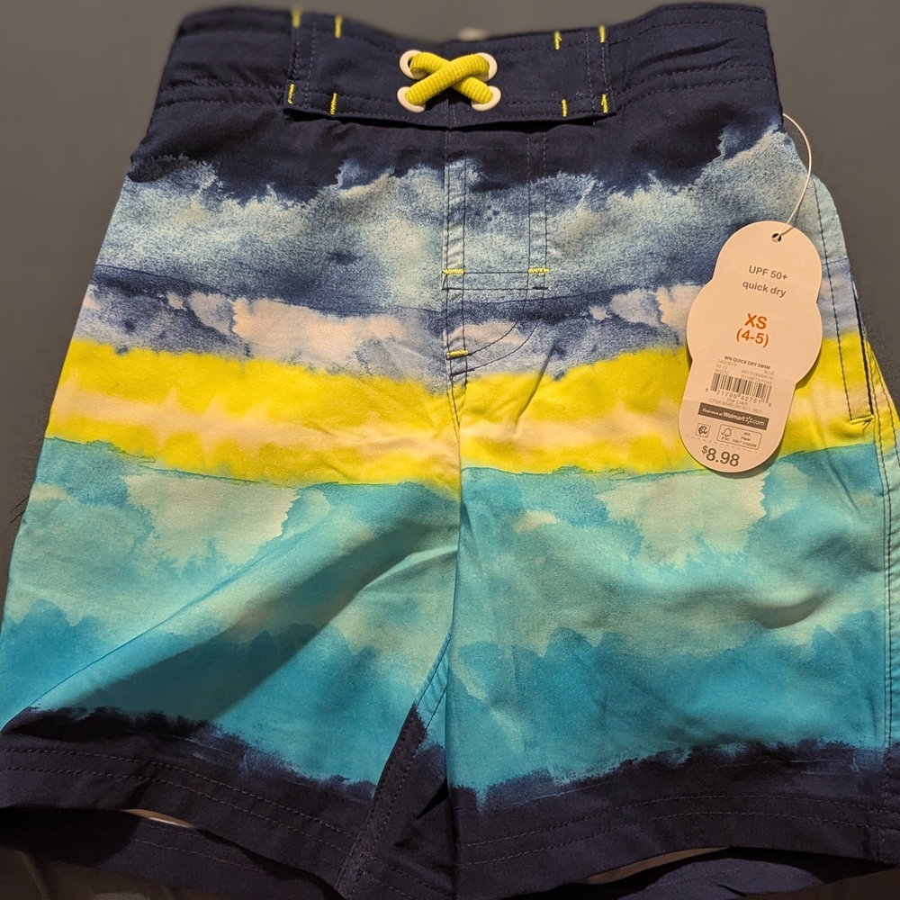 Colorful Boys' Swim Trunks (2 Pairs)